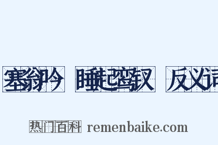 塞翁吟·睡起鸾钗亸反义词是什么意思的图片